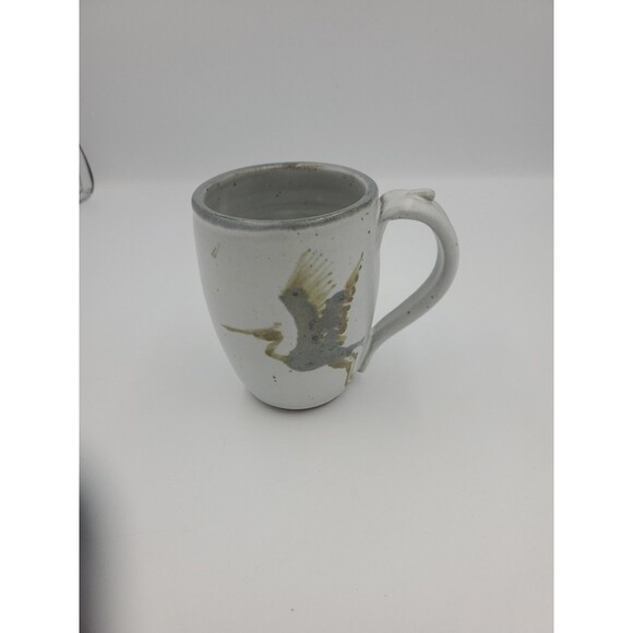 Artisan Other - Vintage Art Pottery Clay Coffee Mug Salt Glaze Stoneware Signed Brid Cup